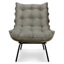 Ver imagem 7 de Kit Poltrona e Puff Costela Veludo Capuccino