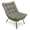 Ver mais imagens de Kit Poltrona e Puff Costela Veludo Capuccino