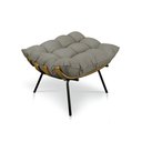 Ver imagem 4 de Kit Poltrona e Puff Costela Veludo Capuccino