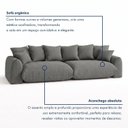 Ver imagem 7 de Sofá Cama Modular Orgânico Retrátil 3 Lugares Base Madeira Maciça 210 cm Marrocos