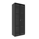 Ver imagem 1 de Cristaleira Vertical 2 Portas de Vidro 3 Prateleiras 160,5cmx60cm Cr6004 Preto