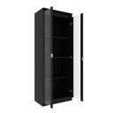 Ver imagem 3 de Cristaleira Vertical 2 Portas de Vidro 3 Prateleiras 160,5cmx60cm Cr6004 Preto