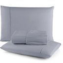 Ver imagem 1 de Jogo Lençol com Elástico Casal 3 peças Ponto Palito Micropercal 400 Fios:Cinza