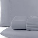 Ver imagem 2 de Jogo Lençol com Elástico Casal 3 peças Ponto Palito Micropercal 400 Fios:Cinza