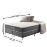 Cama Box Super King Anjos Colchões  Molas Ensacadas Suporte 200 Kg Fort Wayne 193x203x30 - 3