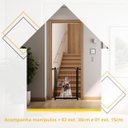 Ver imagem 3 de Grade Proteção Segurança Portão Pet 80cm Preto Bebê Cão com Extensor 2 de 30cm e 1 de 15cm Itagold