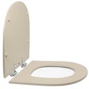 Ver imagem 2 de Assento Sanitário Poliéster para Louça Omega (deca) Super Luxo Cromado (reb. Oculto) Creme