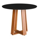 Ver imagem 2 de Mesa de Jantar Redonda com Vidro 4 Lugares Multimóveis CR50243 Cinamomo-Preto