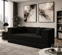 Ver imagem 1 de Sofá Modular Dobrável 3 em 1 Puff Sofá Cama Confortável em Espuma Alta Densidade - Preto