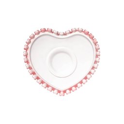 Xícara Para Chá de Cristal Coração Borda Rosa 170ml - 3
