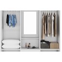 Ver imagem 7 de Guarda Roupa Solteiro 4 Portas e 2 Gavetas C/ 1 Espelho Isabely Cinamomo/off White - Acp