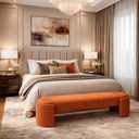 Ver imagem 2 de Recamier Puf Decorativo Fly Cama Casal 138cm Zahav Estofados:terra Cota