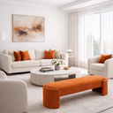 Ver imagem 3 de Recamier Puf Decorativo Fly Cama Casal 138cm Zahav Estofados:terra Cota