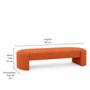 Ver imagem 6 de Recamier Puf Decorativo Fly Cama Casal 138cm Zahav Estofados:terra Cota