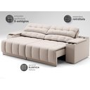 Ver imagem 6 de Sofá com Porta Copos Carregador USB Ret Rec Samurai 2,30m Velosuede Areia - NETSOFAS