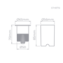 Ver imagem 2 de Embutido de Solo Focco Grid Grade Antiofuscante 5w 3000k 12º Ip67 240lm Preto Biv Stella