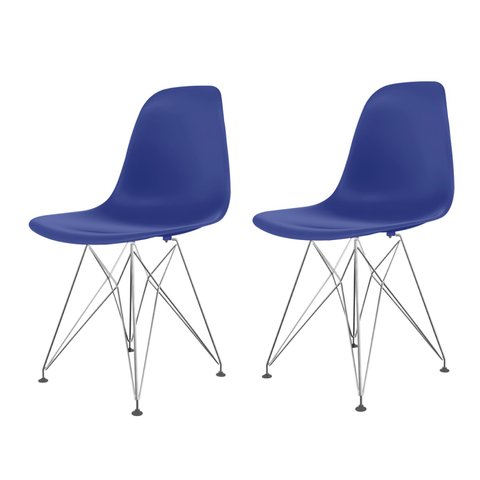 Conjunto com 2 Cadeira para Sala de Jantar Eames Pp Eiffel 
