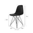 Ver imagem 4 de Conjunto com 2 Cadeiras para Sala de Jantar Eames PP Eiffel Laranja/Tangerina