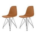 Ver imagem 1 de Conjunto com 2 Cadeiras para Sala de Jantar Eames PP Eiffel Laranja/Tangerina