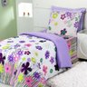 Coberdrom Edredom Solteiro Alegria Dupla Face Gardem - Lilás Casa Show Enxovais - 1