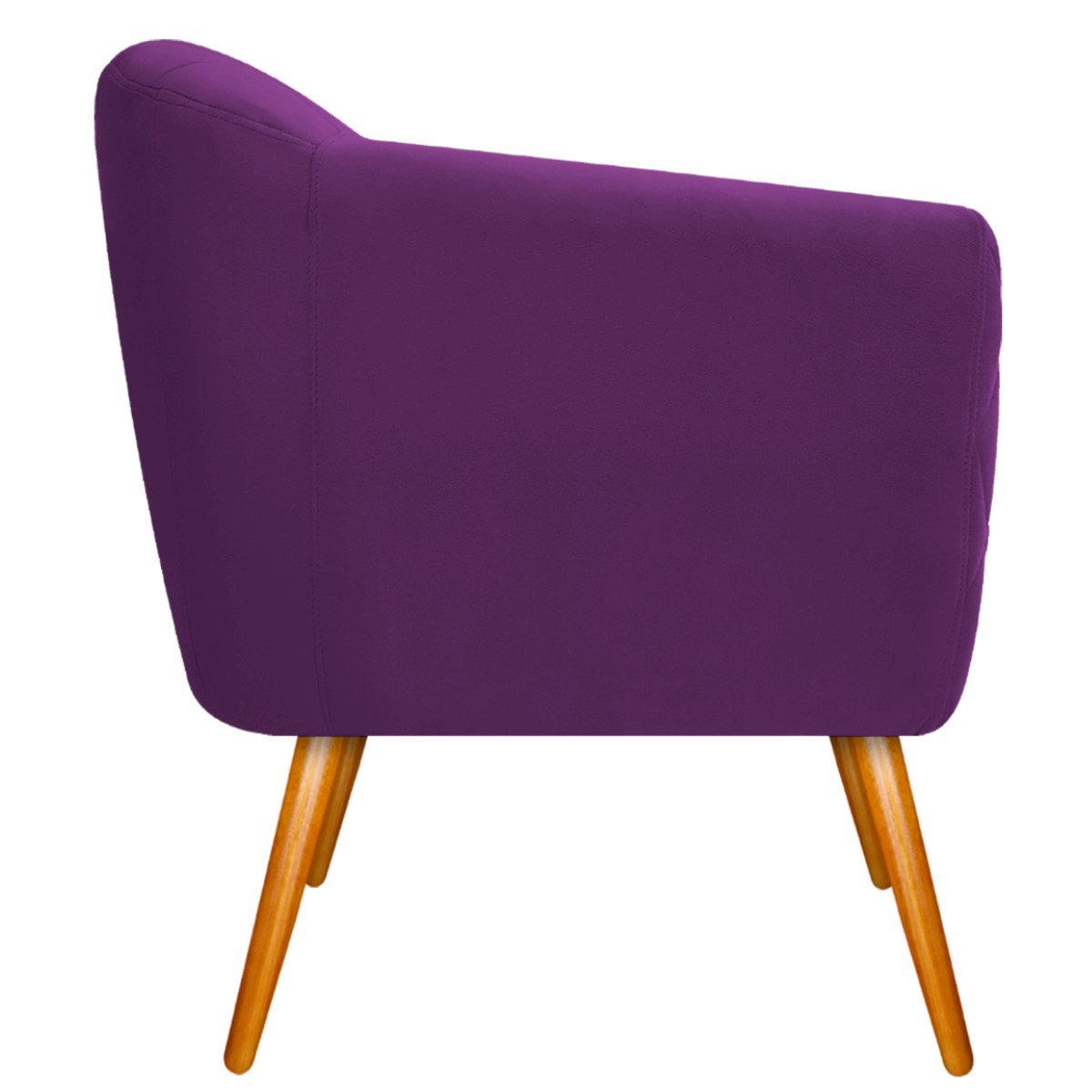 Poltrona Grazi Pés Palito Suede - ADJ Decor POLTRONAS POLTRONAS PARA SALA POLTRONAS DECORATIVAS Roxo - 4