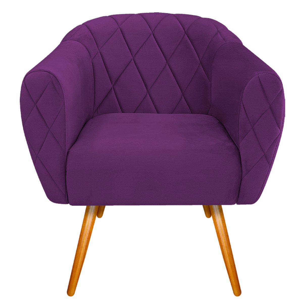 Poltrona Grazi Pés Palito Suede - ADJ Decor POLTRONAS POLTRONAS PARA SALA POLTRONAS DECORATIVAS Roxo - 3