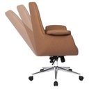Ver imagem 7 de Kit com 4 Cadeiras Office Diretor com Revestimento em Couro e Base em Aço Cromado Valencia Caramelo
