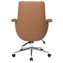 Ver imagem 6 de Kit com 4 Cadeiras Office Diretor com Revestimento em Couro e Base em Aço Cromado Valencia Caramelo