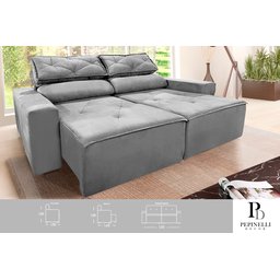 Sofá Retrátil e Reclinável 1,50m com Molas – Conforto e Estilo para Sua Sala - 2