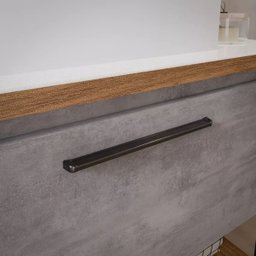 Armário Gabinete Banheiro 80cm Mdf com Espelheira 1 Porta Cimento - 7