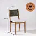 Ver imagem 3 de Kit 2 Cadeiras de Jantar sem Braços Tune Verde/Verniz Mel/Corda