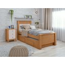 Ver imagem 1 de Cama Solteiro Bibox 2 Gavetas Athenas - Lp - Rei de Casa Amendoa Clean/Off White