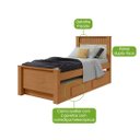 Ver imagem 7 de Cama Solteiro Bibox 2 Gavetas Athenas - Lp - Rei de Casa Amendoa Clean/Off White