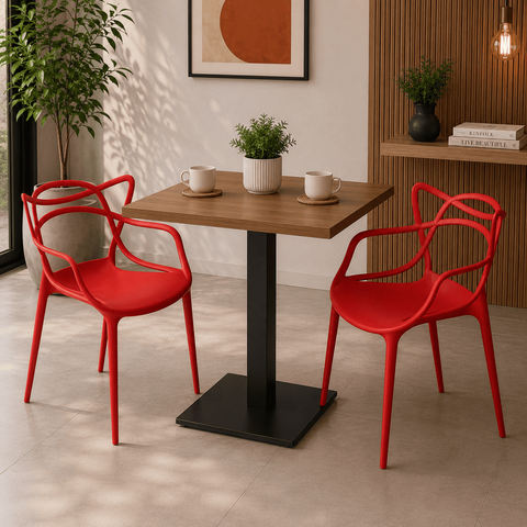 Kit 2 Cadeiras de Jantar Allegra Design Moderno em Polipropileno - Vermelha