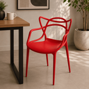 Ver imagem 2 de Kit 2 Cadeiras de Jantar Allegra Design Moderno em Polipropileno - Vermelha