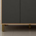 Ver imagem 3 de Armário Compac Valdemóveis Ametista 5P1Gav Cinamomo/Grafite