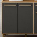 Ver imagem 4 de Armário Compac Valdemóveis Ametista 5P1Gav Cinamomo/Grafite