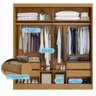 Guarda Roupa Casal 2 Portas C/01 Espelho Viena Bianchi Móveis Nature/off - 4