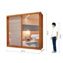 Ver mais imagens de Guarda Roupa Casal 2 Portas C/01 Espelho Viena Bianchi Móveis Nature/off