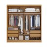 Guarda Roupa Casal 2 Portas C/01 Espelho Viena Bianchi Móveis Nature/off - 7