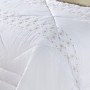 Ver imagem 6 de Edredom + Jogo de Cama 200 Fios Damasco Queen 15 Peças 100% Poliéster - Branco/bege
