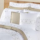 Ver imagem 5 de Edredom + Jogo de Cama 200 Fios Damasco Queen 15 Peças 100% Poliéster - Branco/bege