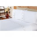 Ver imagem 3 de Edredom + Jogo de Cama 200 Fios Damasco Queen 15 Peças 100% Poliéster - Branco/bege