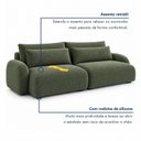 Ver mais imagens de Sofá Cama Modular Orgânico Retrátil 4 Lugares 230cm com Base em Madeira Maciça Oxford