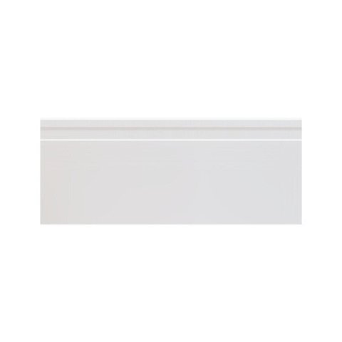 Kit 48m Linear Rodapé de Poliestireno Slim 10cm x 10mm x 2,40m Frisado Nfr Branco Ruffino