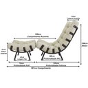 Ver imagem 2 de Poltrona Costela Decorativa em Alumínio com Puff e Almofada