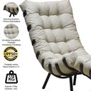 Ver imagem 4 de Poltrona Costela Decorativa em Alumínio com Puff e Almofada