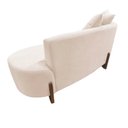Ver imagem 6 de Namoradeira Sofá Feijão Luna 130cm Orgânica Veludo Marfim