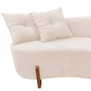 Ver imagem 7 de Namoradeira Sofá Feijão Luna 130cm Orgânica Veludo Marfim