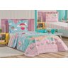 KIT ROUPA CAMA COBRE LEITO SOLTEIRO MENINO OU MENINA + LENCOL INFANTIL 02 PECAS MICRO PERCAL 200 FIO - 1